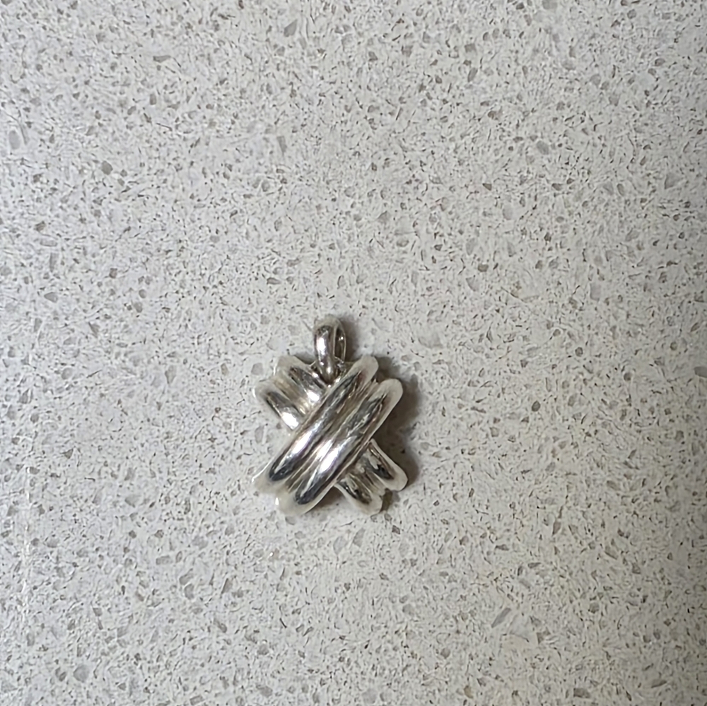 Tiffany signature X pendant sterling silver 925 - Picture 4 of 7